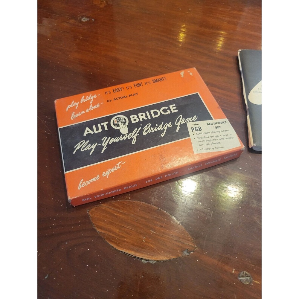 Vintage 1959 AutoBridge Play Yourself Bridge Game Deluxe Pocket Model